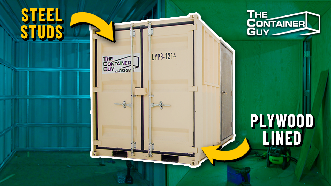 Steel Framing & Plywood Lining a Max Security 8ft Shipping Container