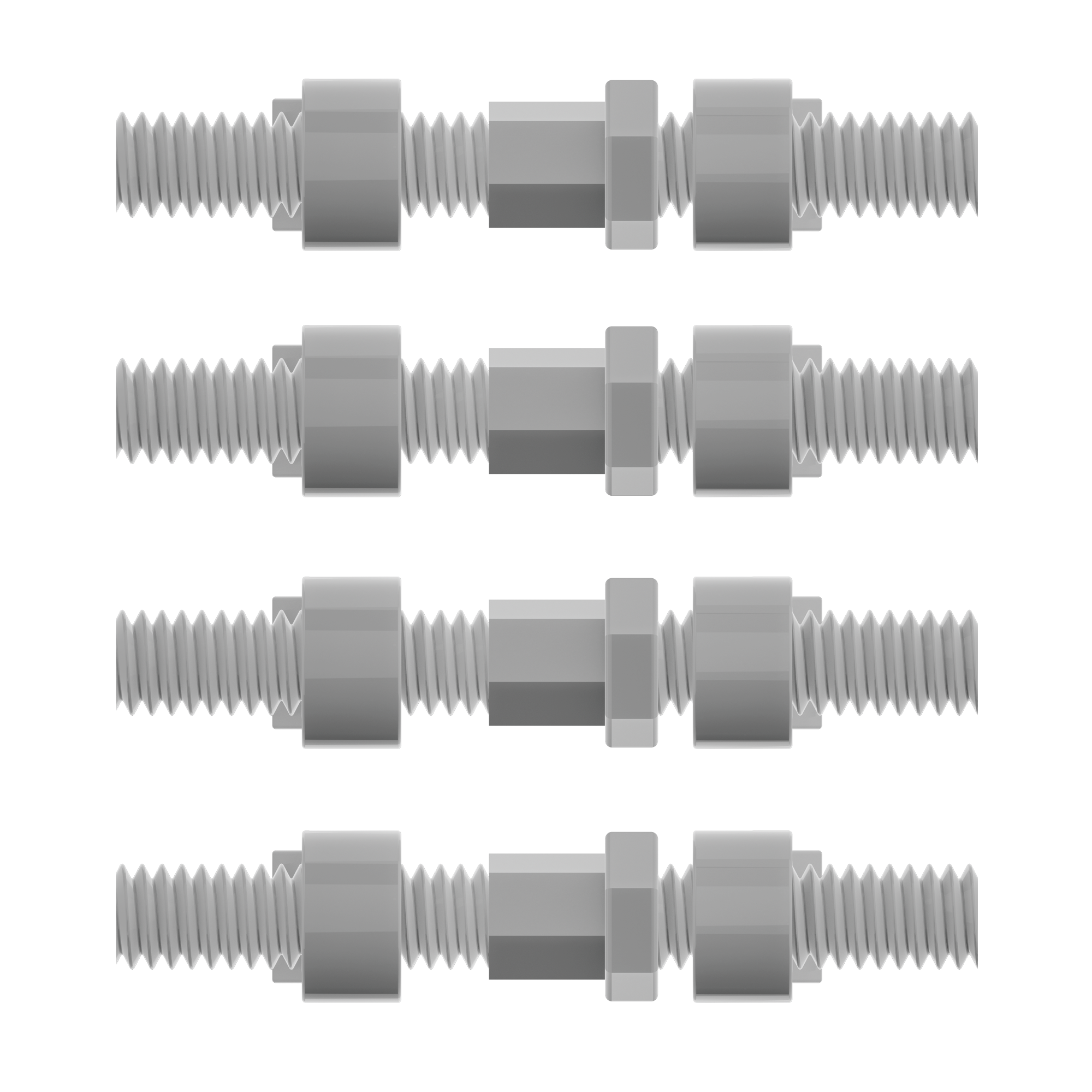 Long Bridge Fitting Clamp - Bolt/Twist/Screw Style (4 Pack)