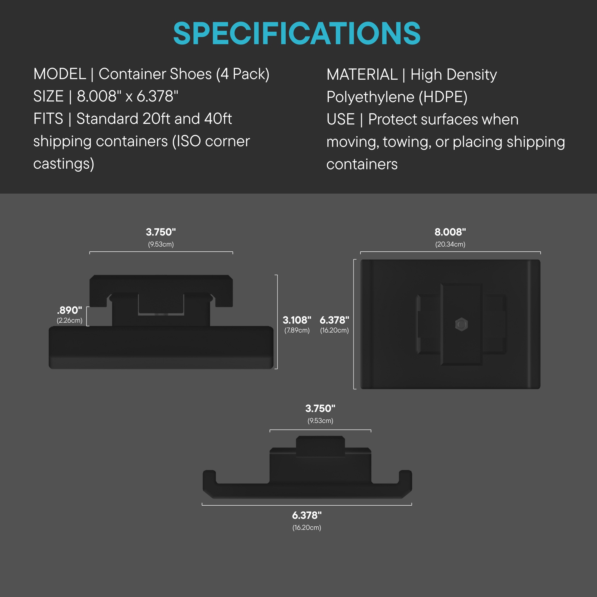 Container Shoes (4 PK)