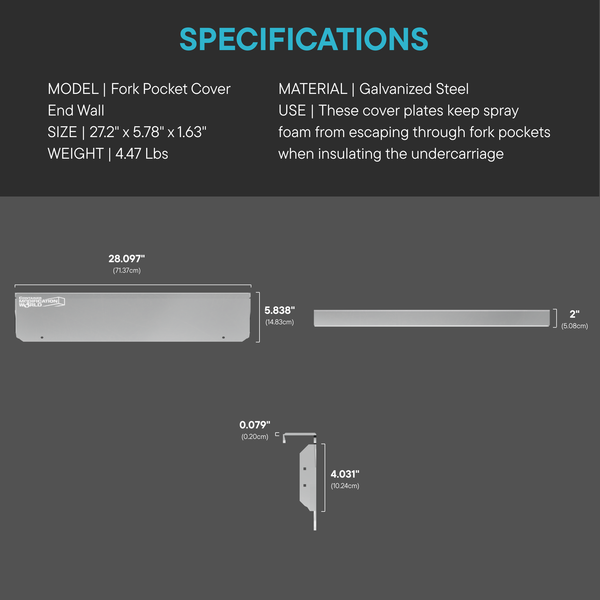 Fork Pocket Covers For Spray Foaming