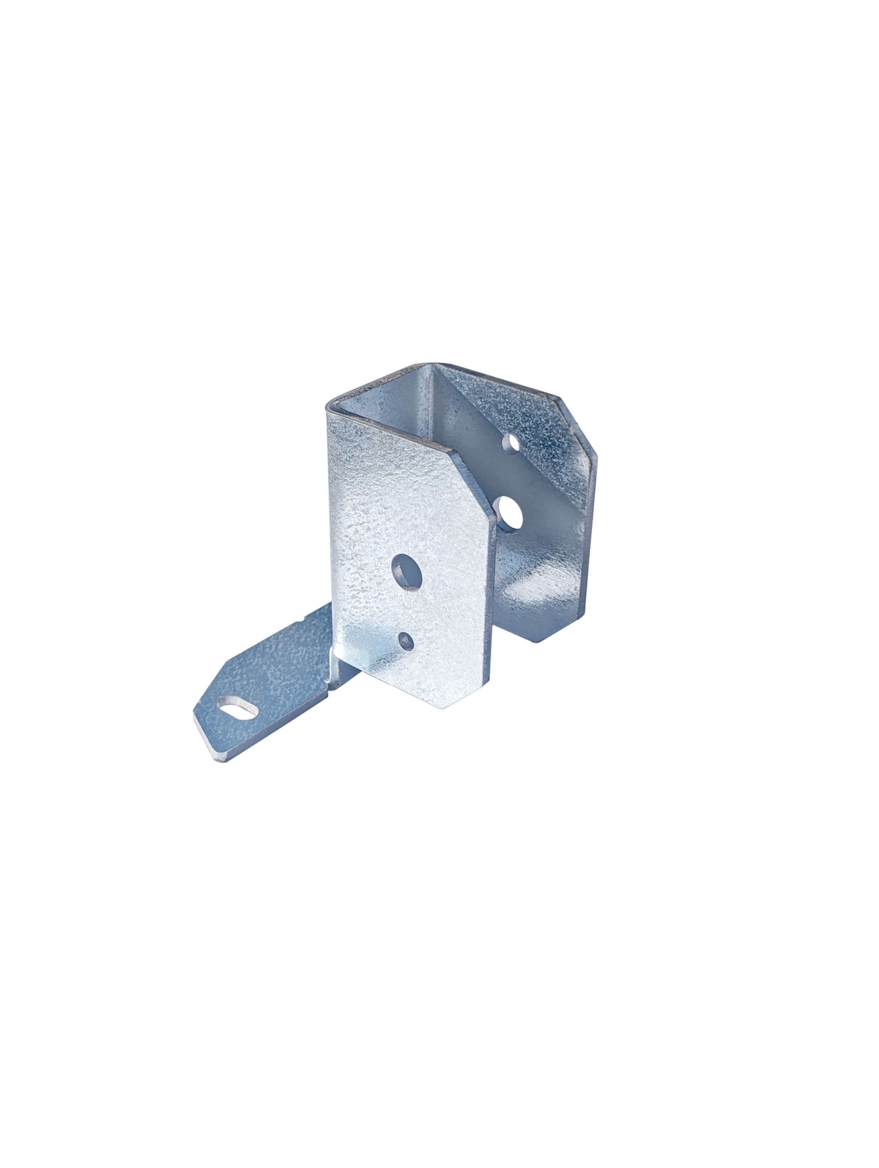 Heavy-duty galvanized steel corner bracket for shipping container wood framing or roof truss attachment