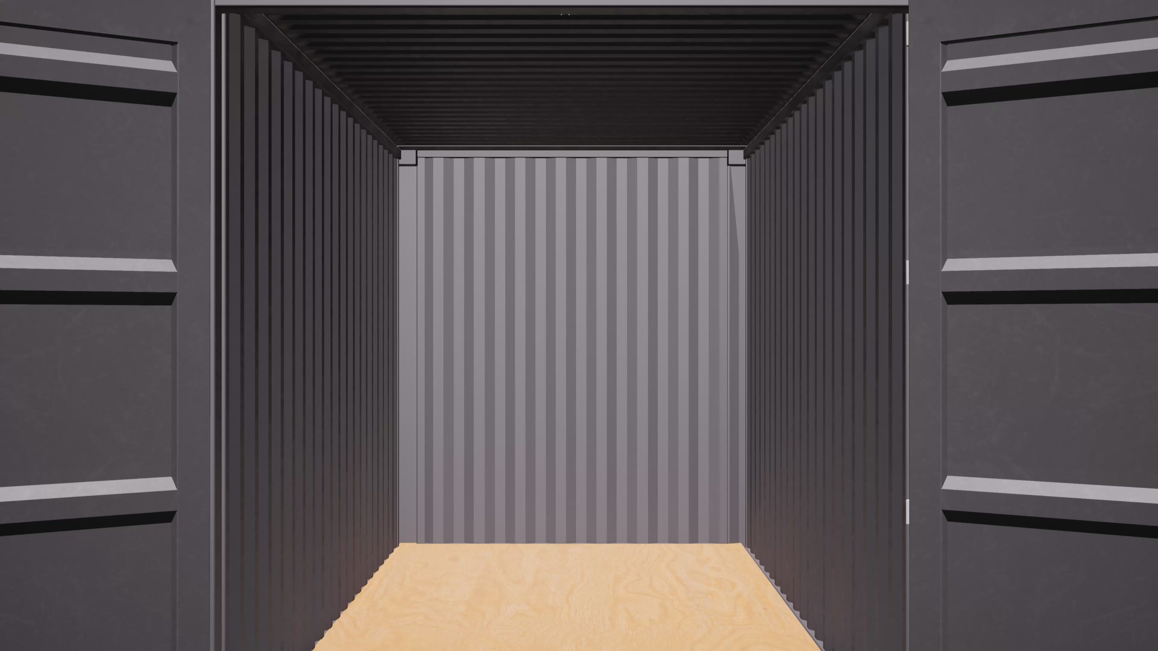 Animation showing installation of corner castings