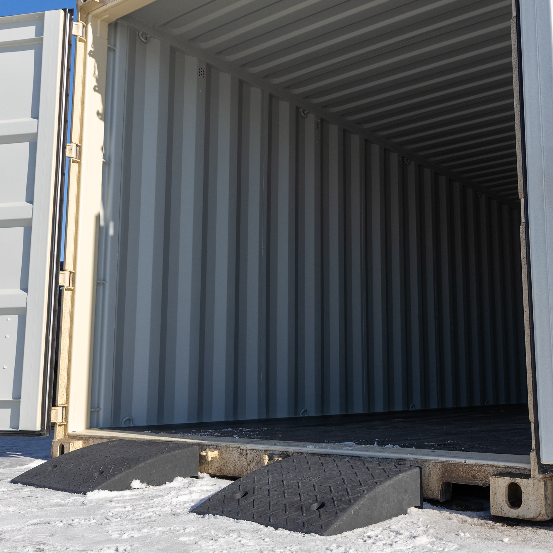 Heavy Duty Rubber Shipping Container Ramps (2 Pack)