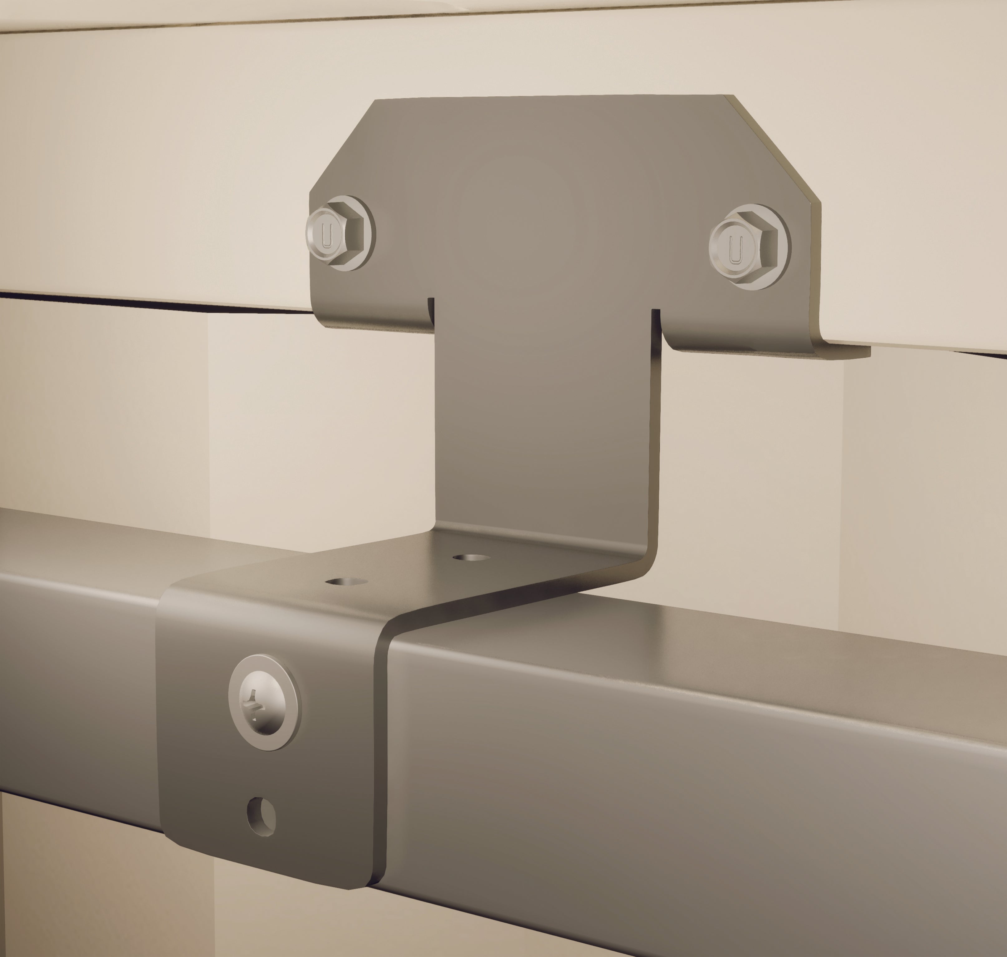 12 Gauge Aluminum Steel Stud framing bracket installed