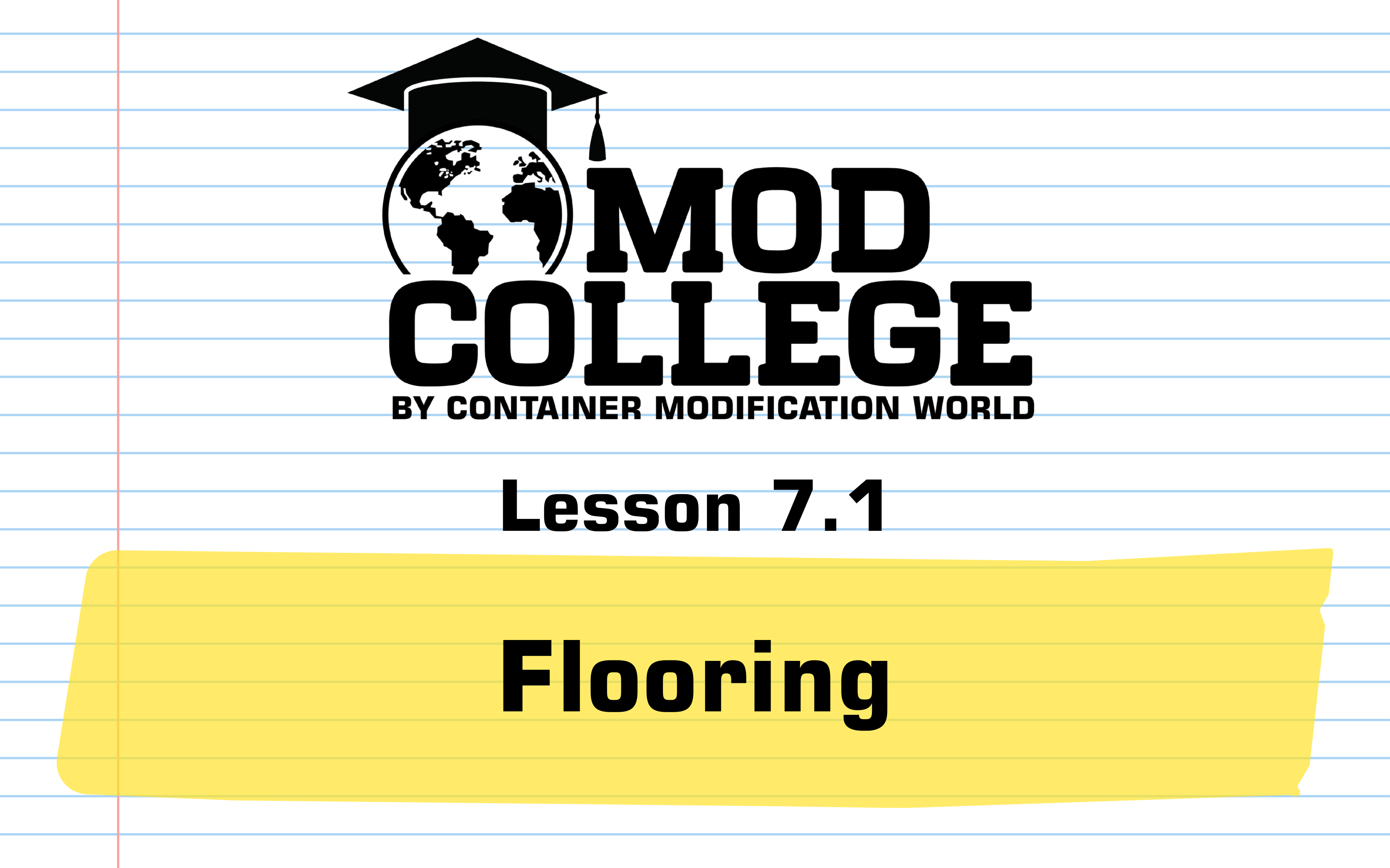 Lesson 7.1: Flooring