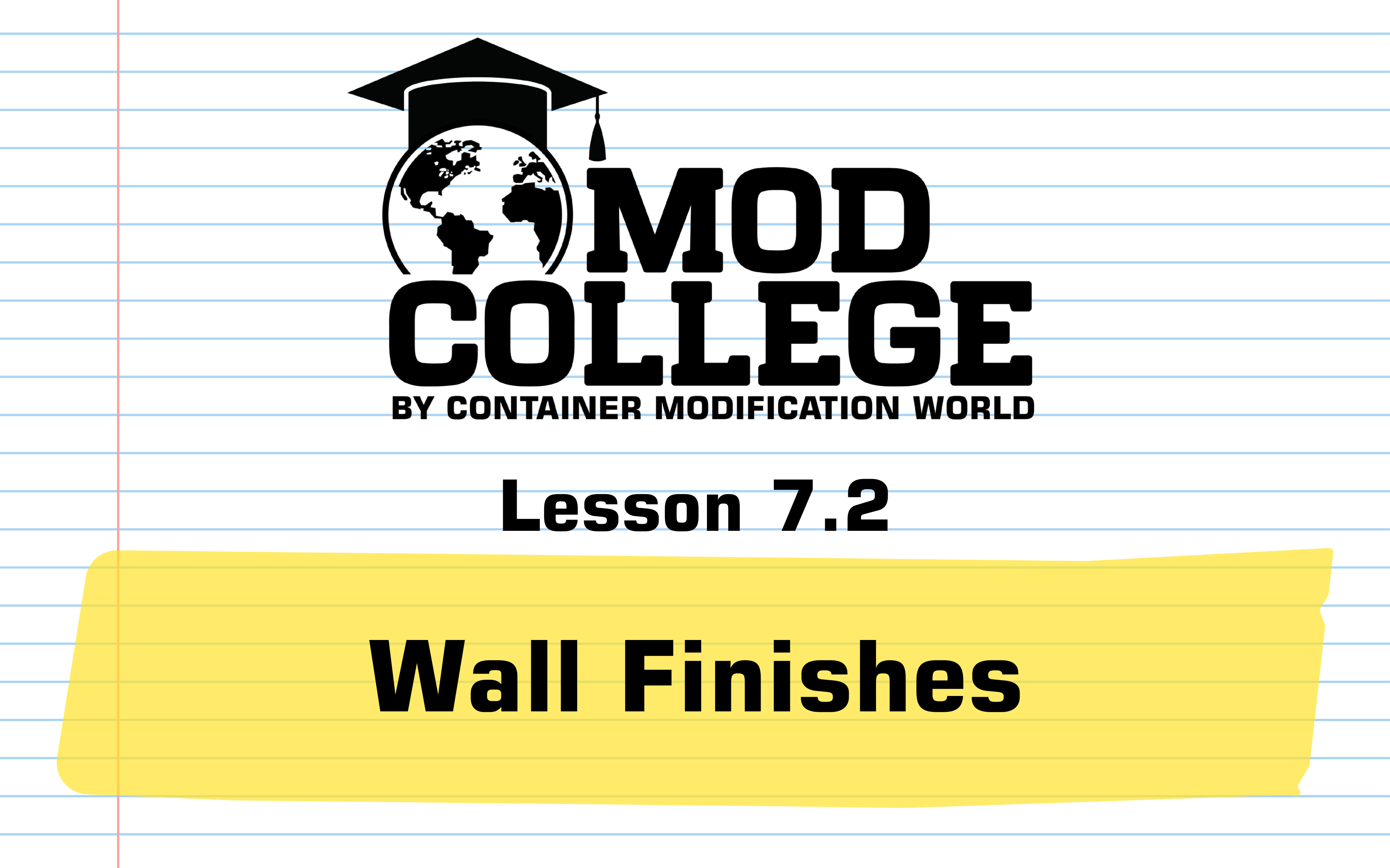 Lesson 7.2: Wall Finishes