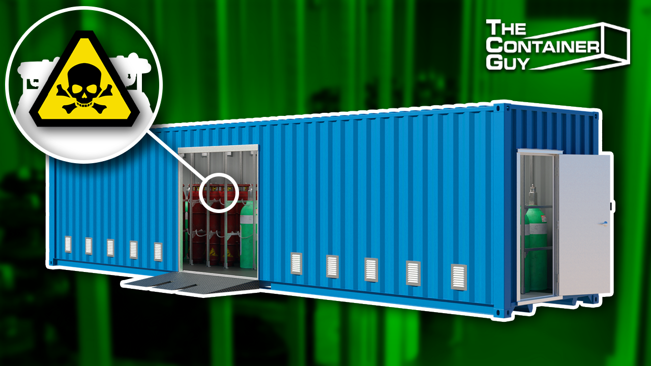 Storing Hazardous Materials in a Shipping Container - Compressed Gas Cylinder Storage Modification