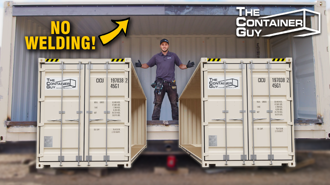 Connecting Two Shipping Containers Together? How To Cut Out The Walls of Conex Boxes/Sea Cans