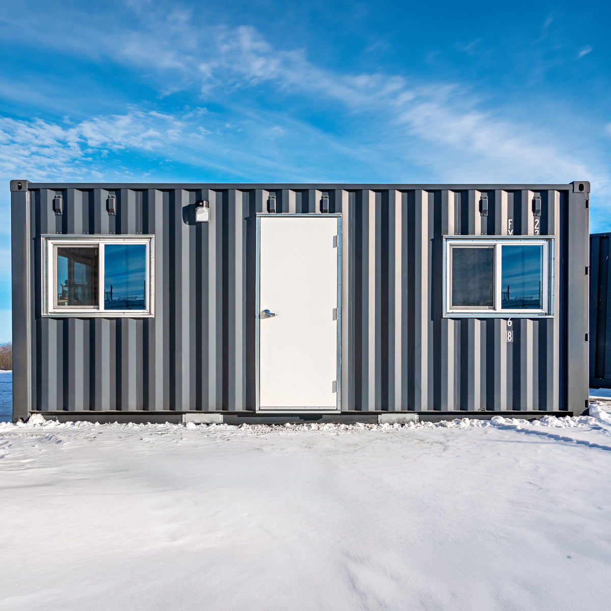 36" Insulated Steel Man Door & Frame Kit (Slab, Lever, Sweep & Hinges) for shipping container
