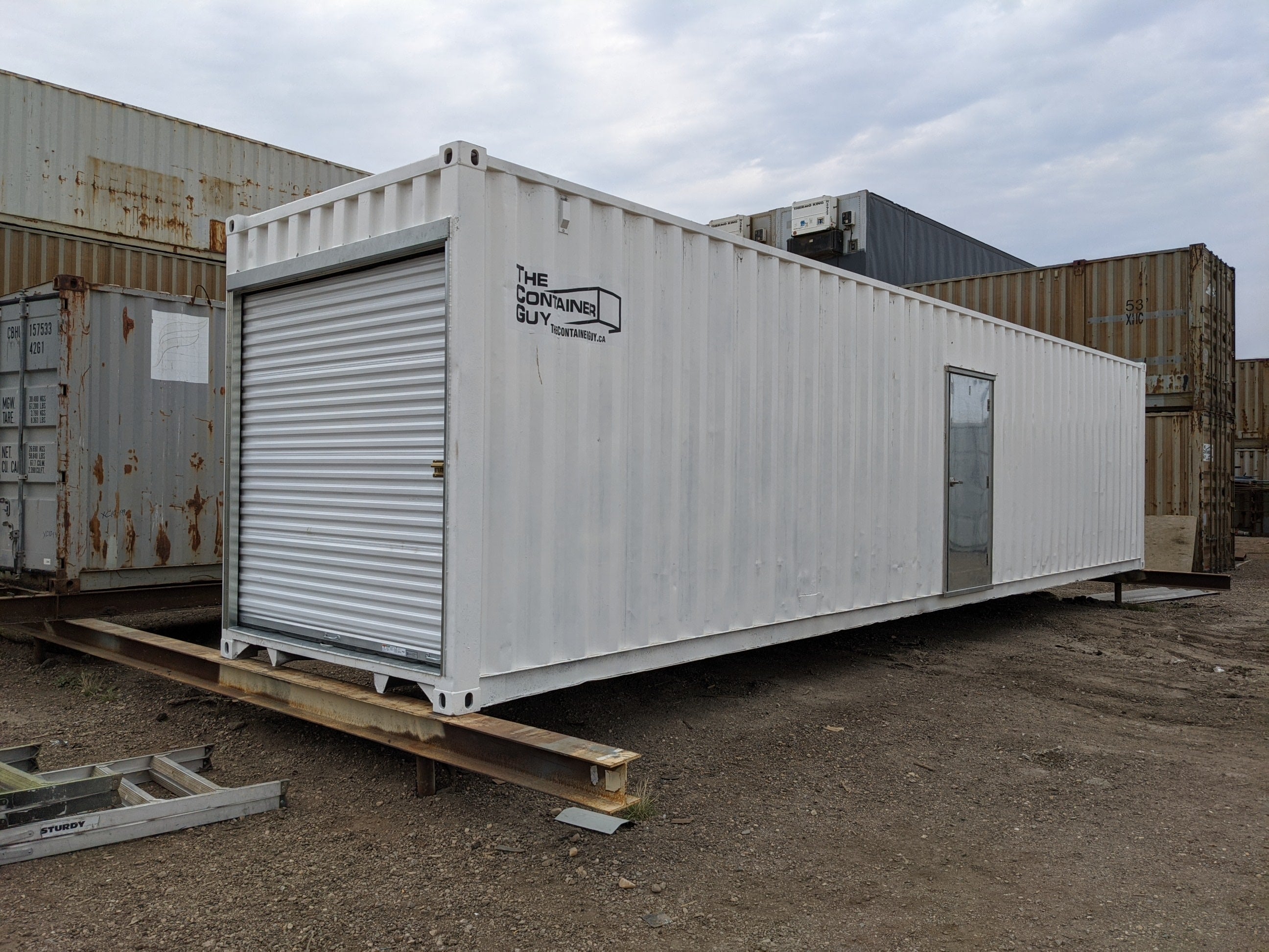 High Cube Container Size (9'6" Tall Container) End Wall Galvanized RUD Framing Kit (7' x 7'3") - Door Not Included