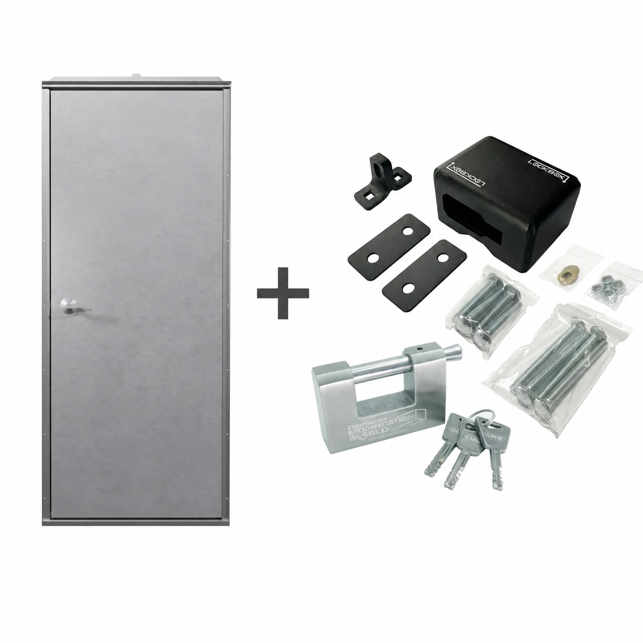 36" Insulated Steel Man Door & Frame Kit + DoorGuard™ Lock Box & Lock Bundle
