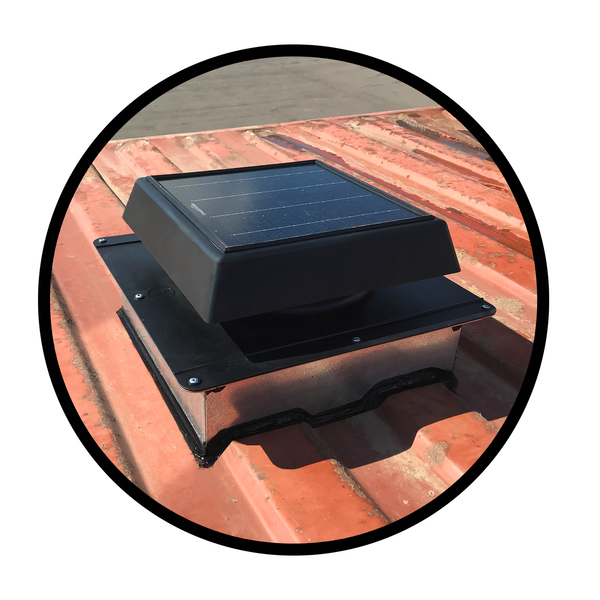 BIG AIR® 400 CFM Solar Powered Roof Vent/Fan for shipping container