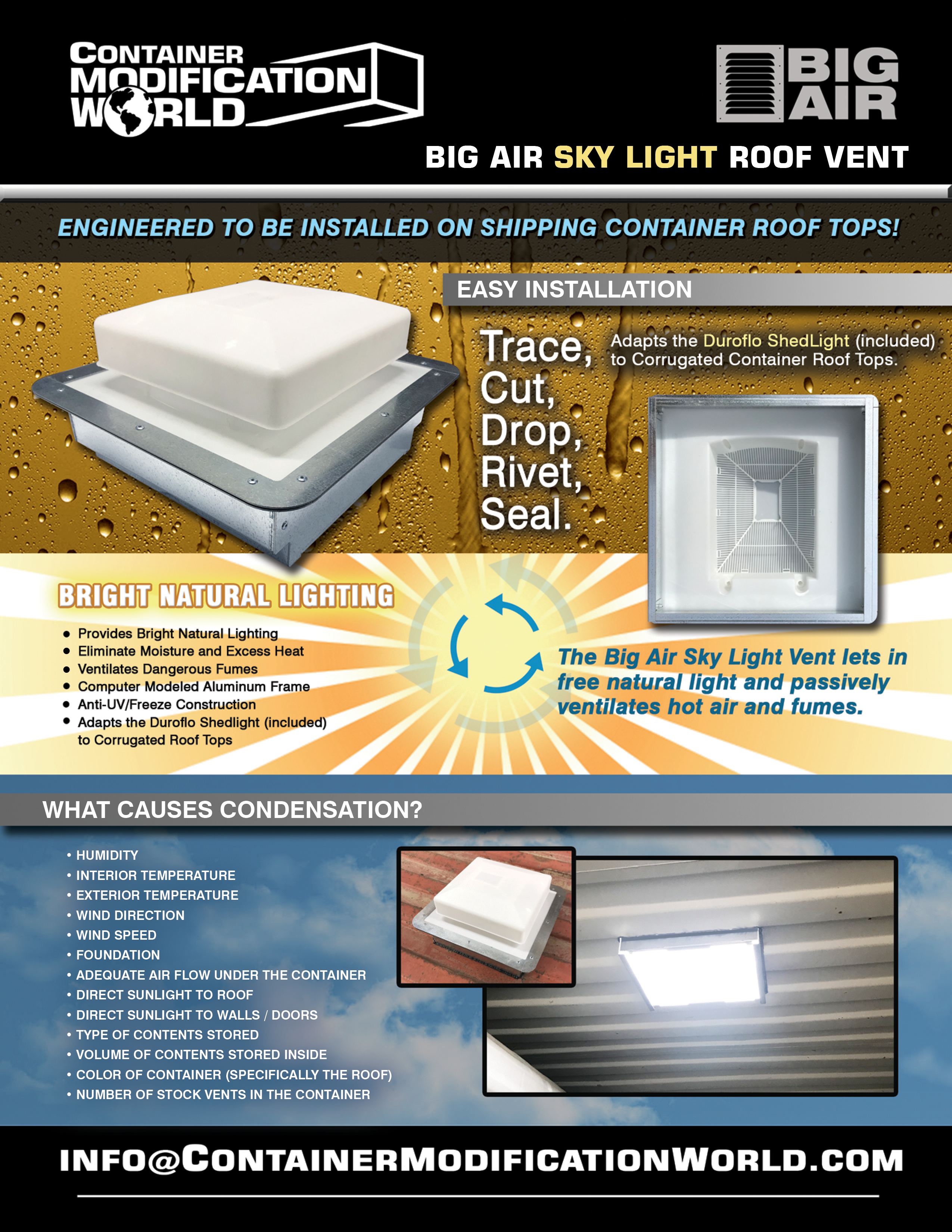 BigAir Sky Light Roof Vent