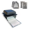 Big Air 400 solar roof vent with Big Air 45 intakes